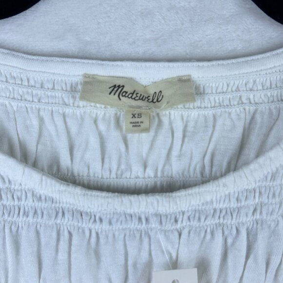 Madewell Womens Smocked Boatneck Tank Size XS Casual Chic Wear NWT - Picture 3 of 8